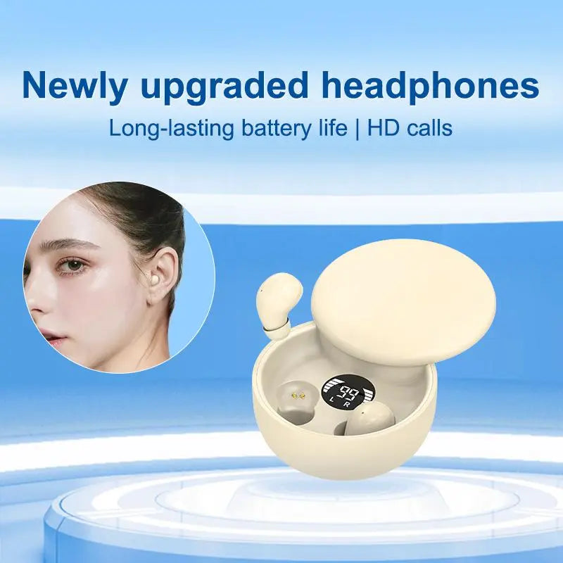 Mini Invisible Bluetooth 5.4 Earbuds – Crystal Clear Sound, Noise Reduction & All-Day Comfort