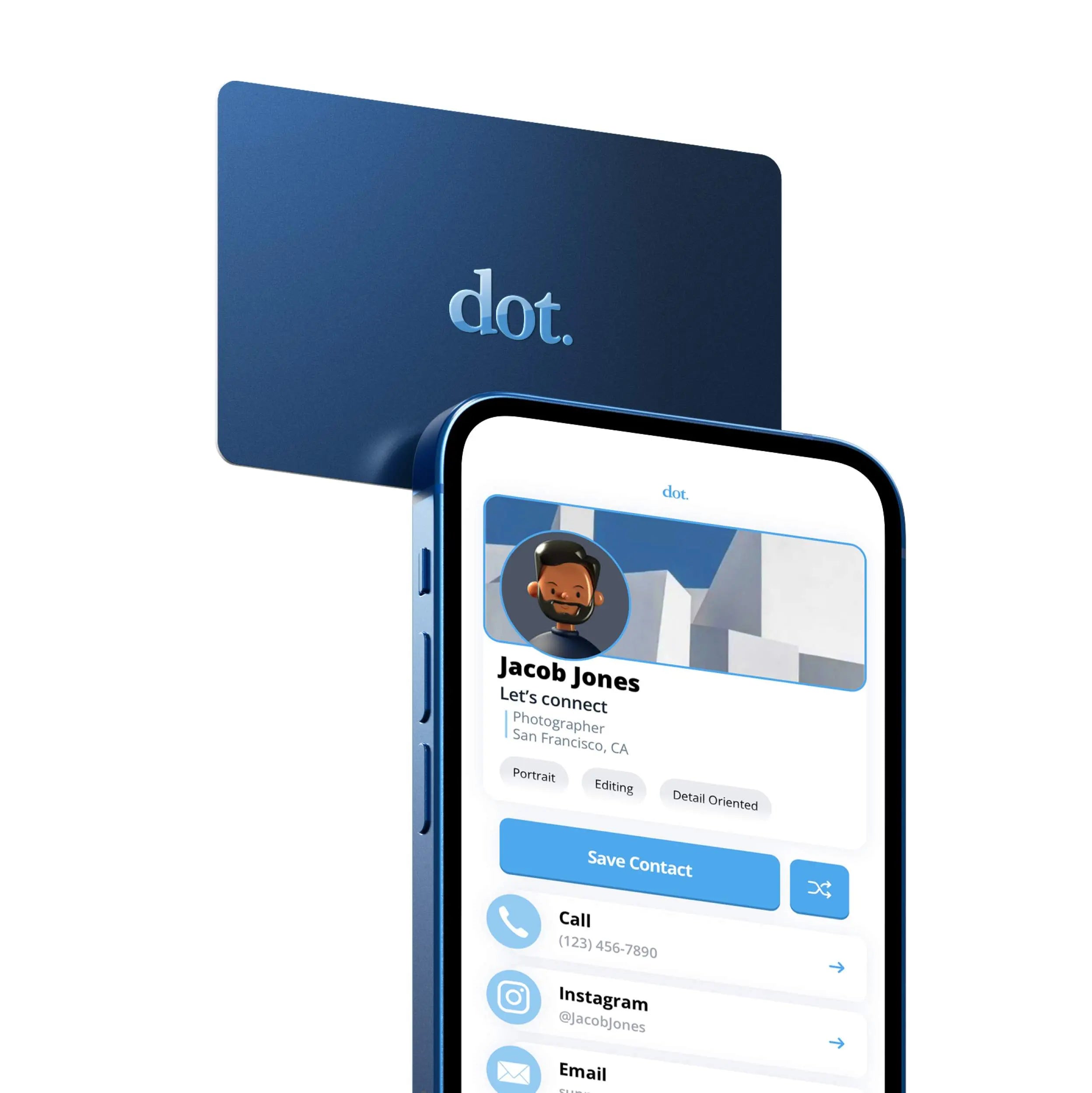 Dot. Card - Digital Business Card - Tap to Share NFC - Iphone & Android