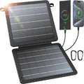 10W Solar Charger, IP65 Waterproof, Foldable with Dual USB Outputs (5V/2A Max) for Iphone, Ipad, Samsung, and More. Ideal for Outdoor Use.