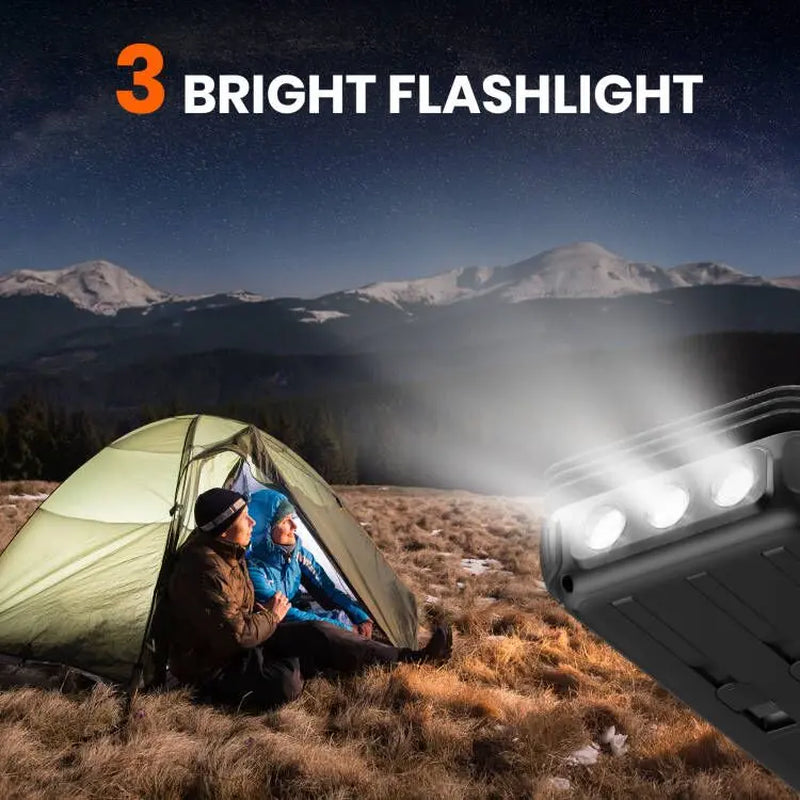 Solar Wireless Power Bank – 20W Fast Charging Portable Charger with Built-In Cables, 4 Solar Panels & Flashlight for Outdoor Camping & Travel