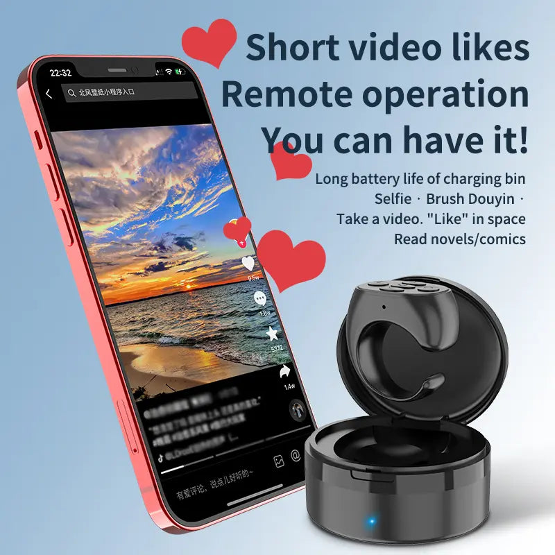 TikTok Bluetooth Remote Control – Wireless Selfie & Video Shutter for iPhone, iPad & Android Smartphones