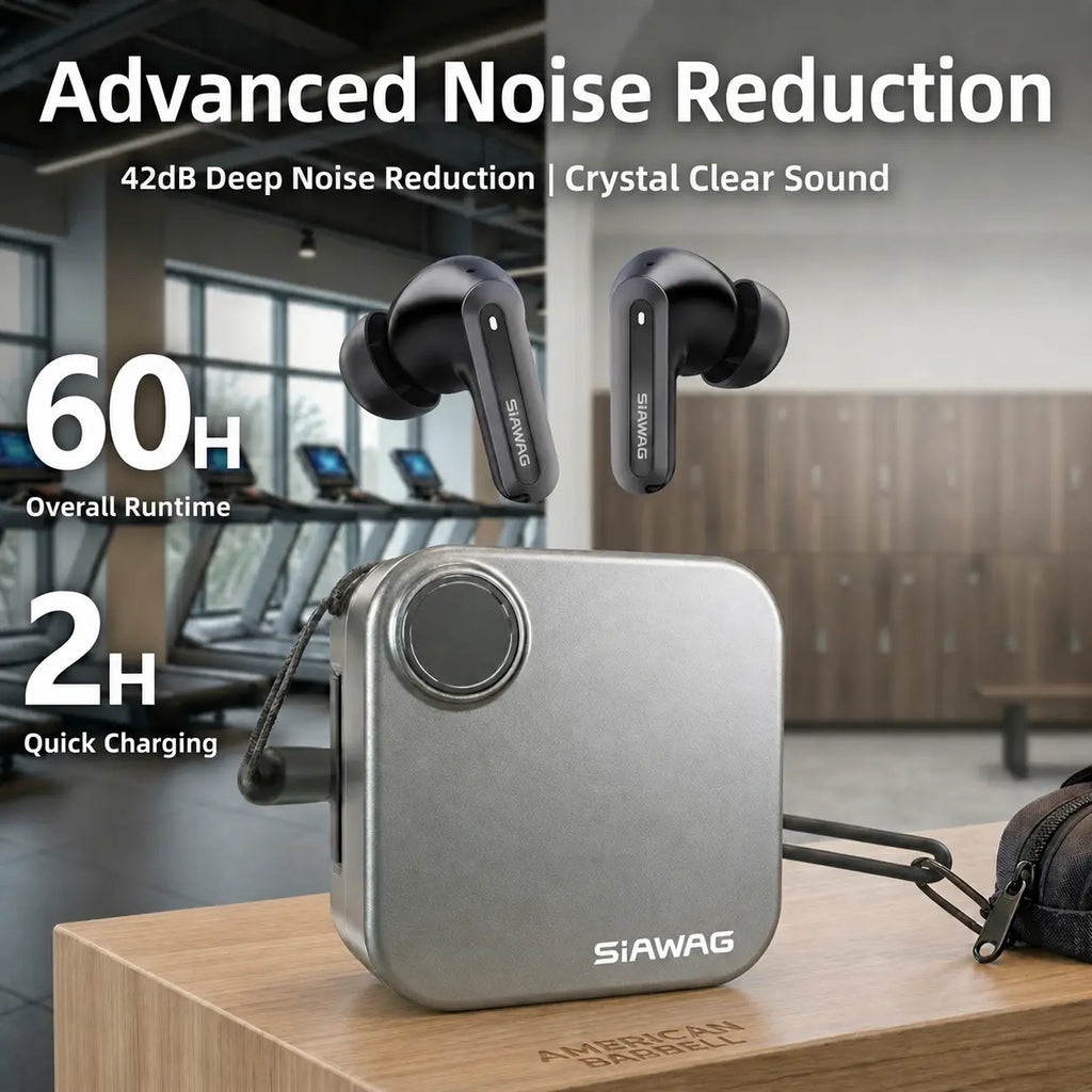 Wireless Bluetooth 6.0 Earbuds – Waterproof In-Ear Earphones with Mic for Calls, Gaming, Sports & Office Use