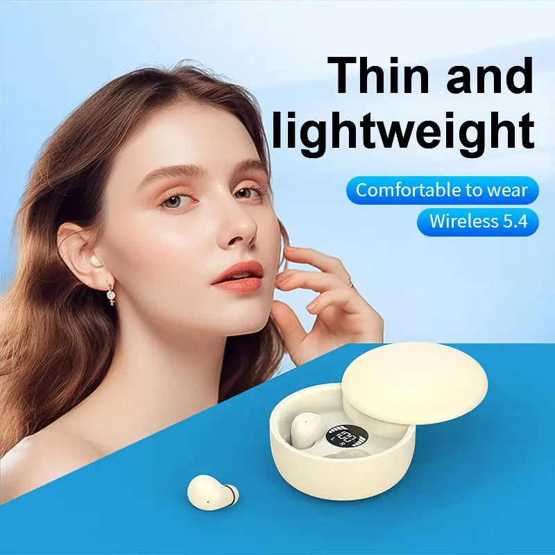 Mini Invisible Bluetooth 5.4 Earbuds – Crystal Clear Sound, Noise Reduction & All-Day Comfort