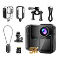 4K 60FPS Action Camera – Touch Screen, Waterproof Sports Camera with 5X Zoom, Magnetic Wearable Design, Optional 64GB/128GB Storage