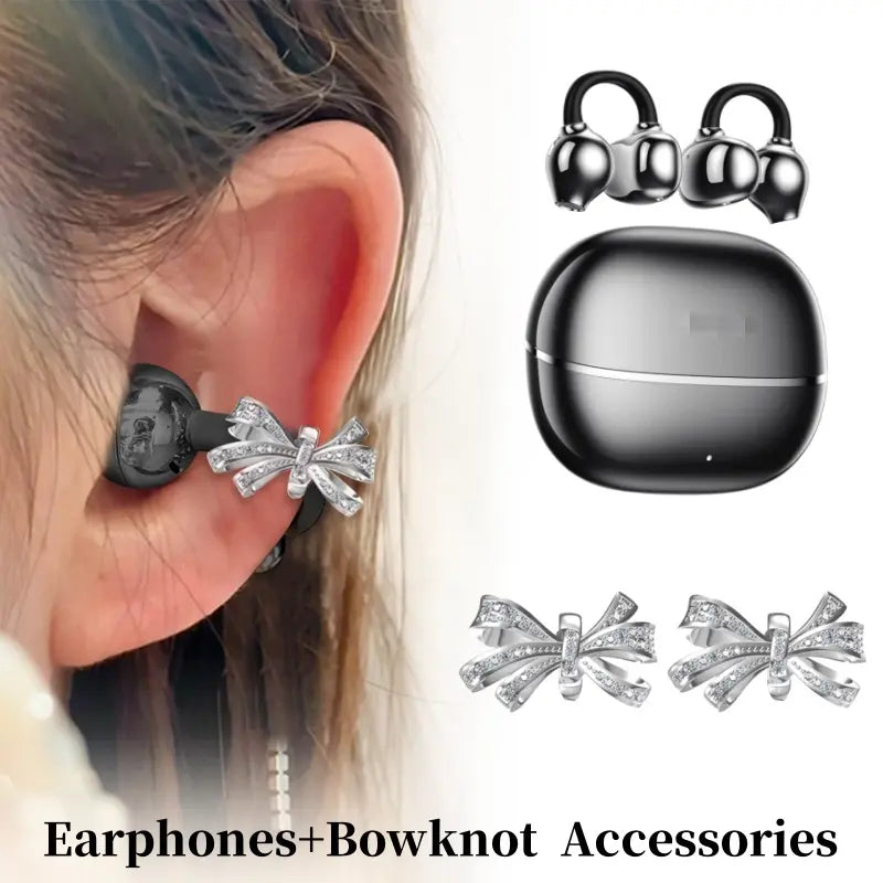 Earclip C7 Wireless Clip-On Earbuds – Panoramic Sound, IPX5 Waterproof Sports Headphones for Work, Fitness & Daily Use