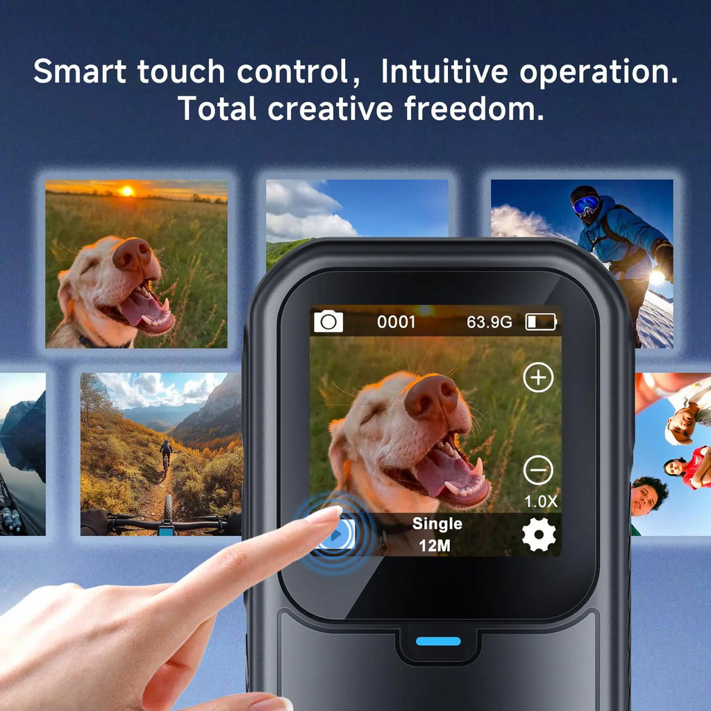 4K 60FPS Action Camera – Touch Screen, Waterproof Sports Camera with 5X Zoom, Magnetic Wearable Design, Optional 64GB/128GB Storage