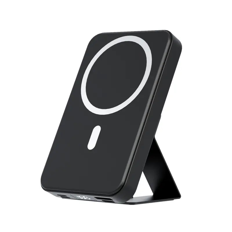 Magnetic 10000mAh Wireless Power Bank – USB-C Fast Charging, LED Display, Foldable Stand for iPhone 12–17 Series