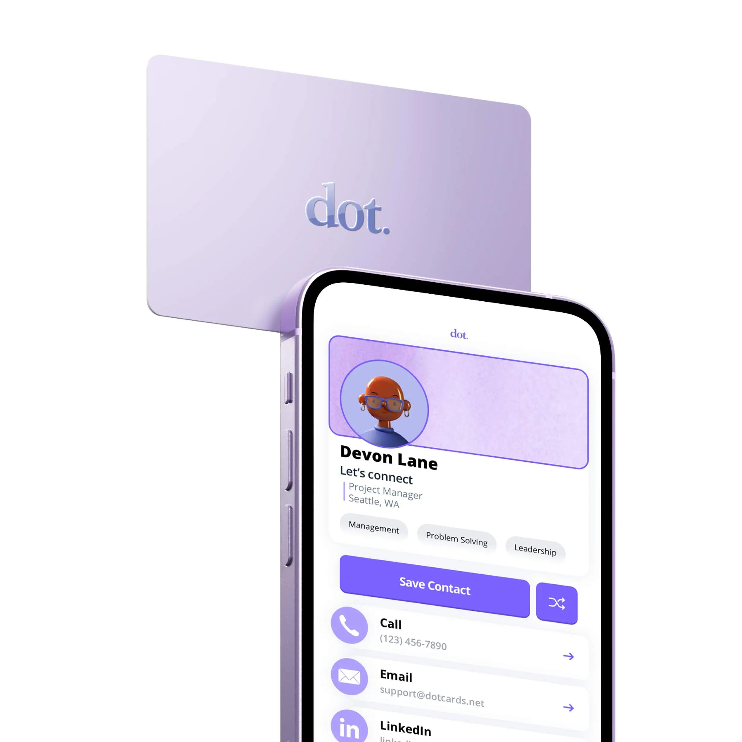 Dot. Card - Digital Business Card - Tap to Share NFC - Iphone & Android