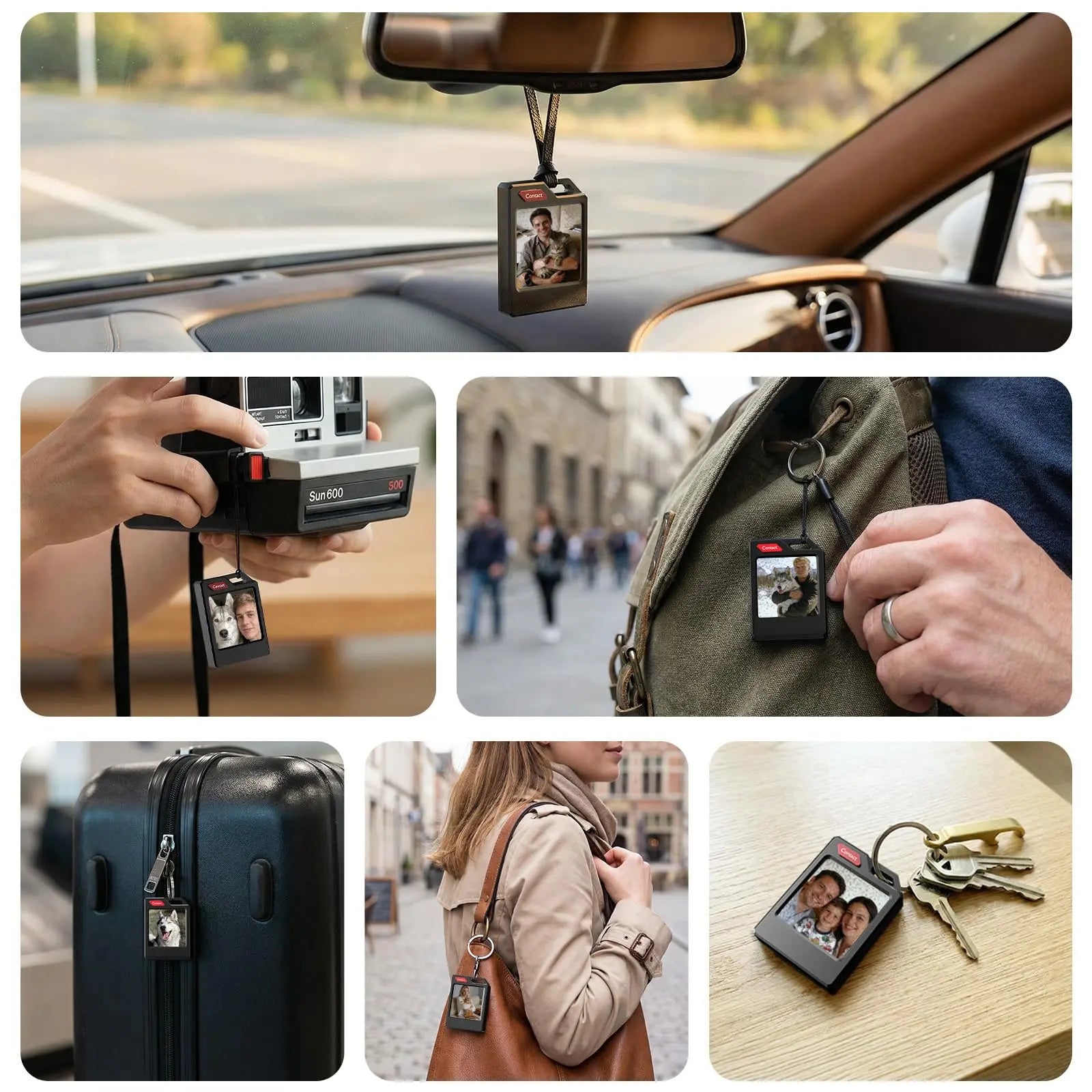 Phototag E-Ink Tracker – Customizable Apple Find My Tag for Keys, Wallets & Luggage, Photo Display, IP65 Waterproof, Up to 10 Months Battery
