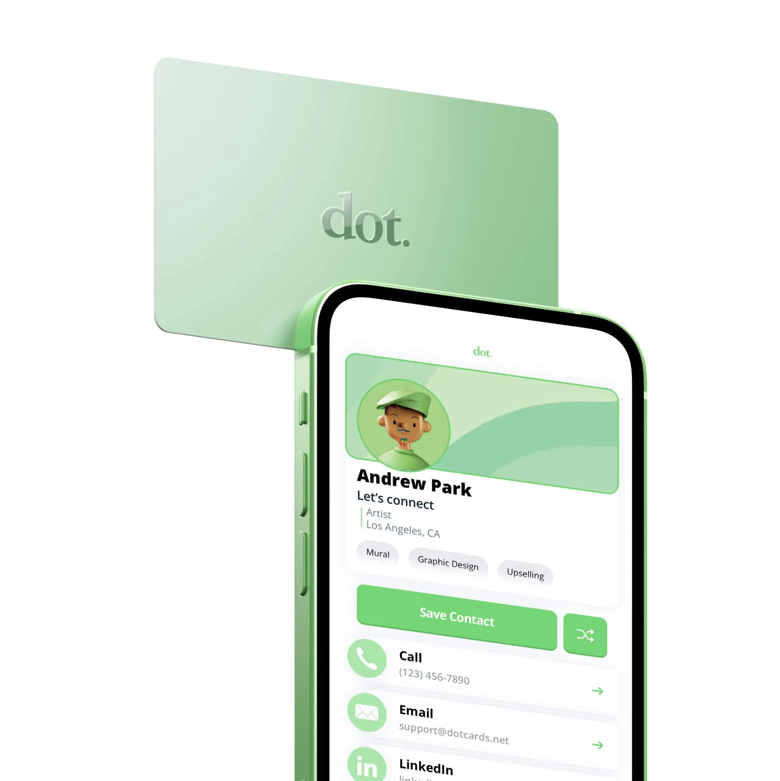 Dot. Card - Digital Business Card - Tap to Share NFC - Iphone & Android