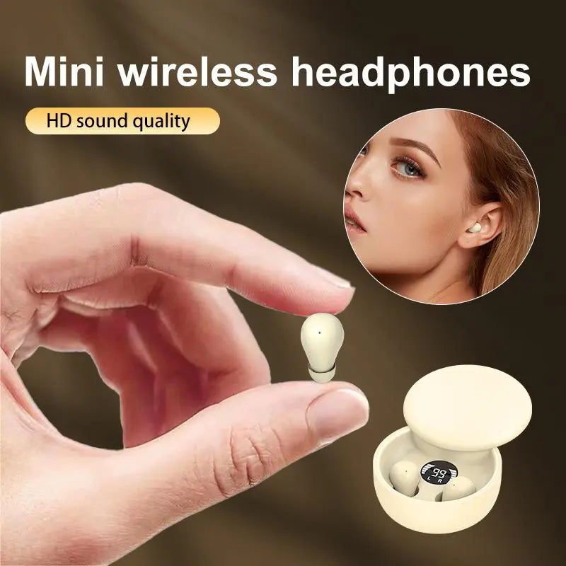 Mini Invisible Bluetooth 5.4 Earbuds – Crystal Clear Sound, Noise Reduction & All-Day Comfort