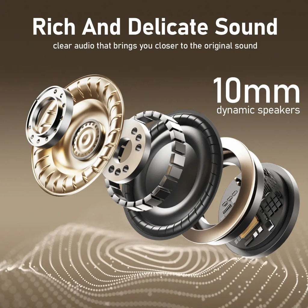 Wireless Bluetooth 6.0 Earbuds – Waterproof In-Ear Earphones with Mic for Calls, Gaming, Sports & Office Use