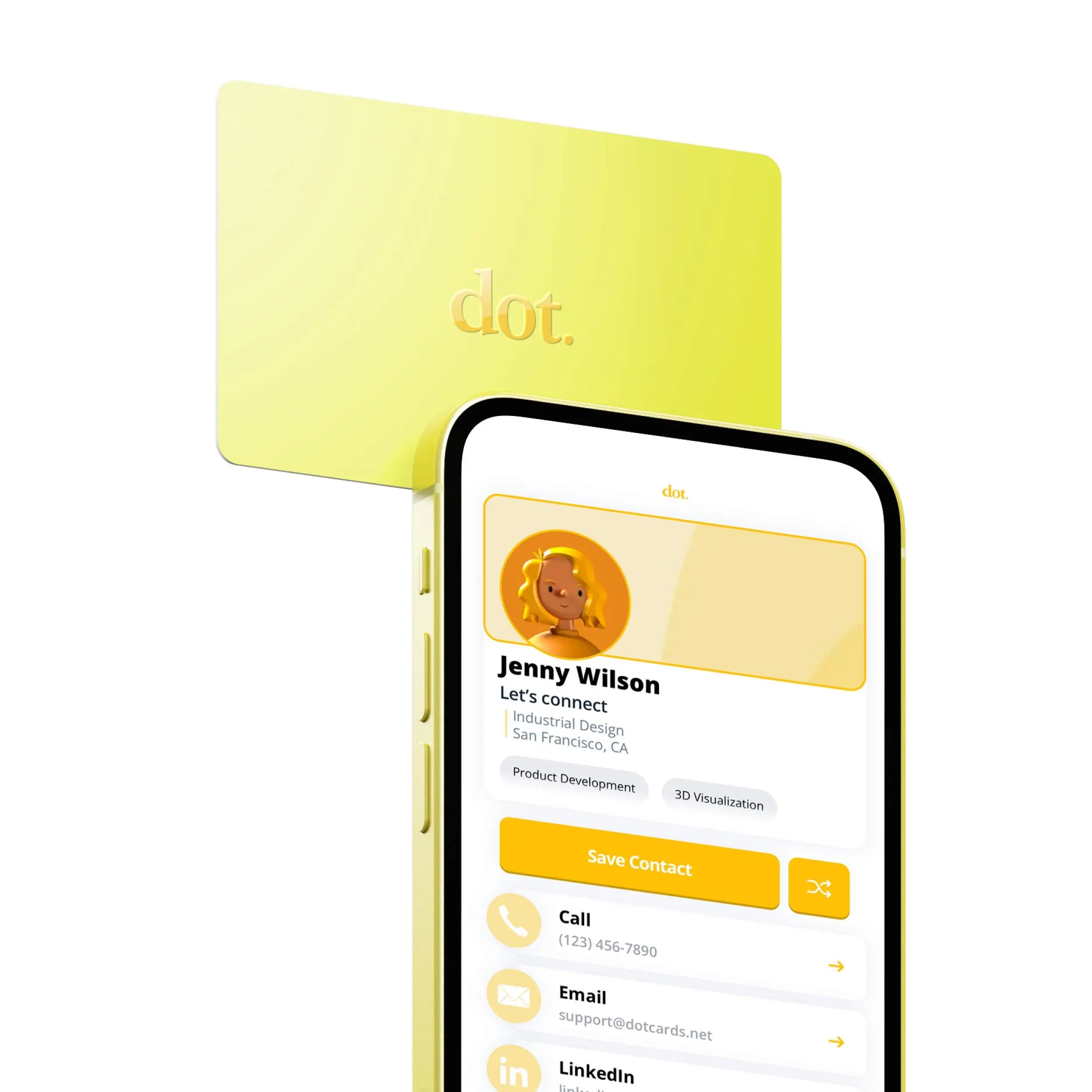 Dot. Card - Digital Business Card - Tap to Share NFC - Iphone & Android