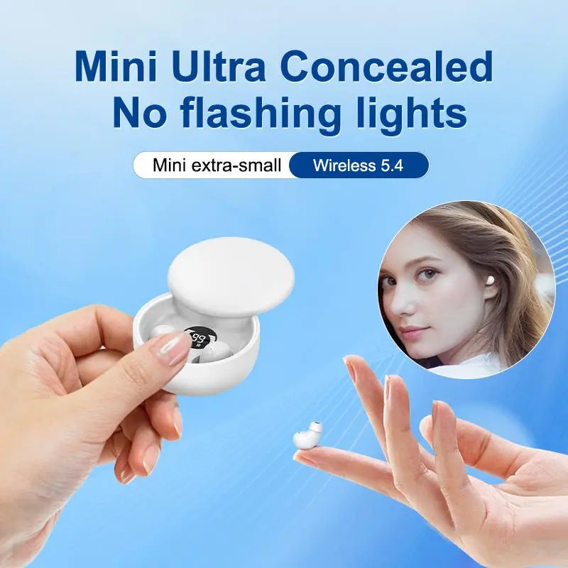 Mini Invisible Bluetooth 5.4 Earbuds – Crystal Clear Sound, Noise Reduction & All-Day Comfort